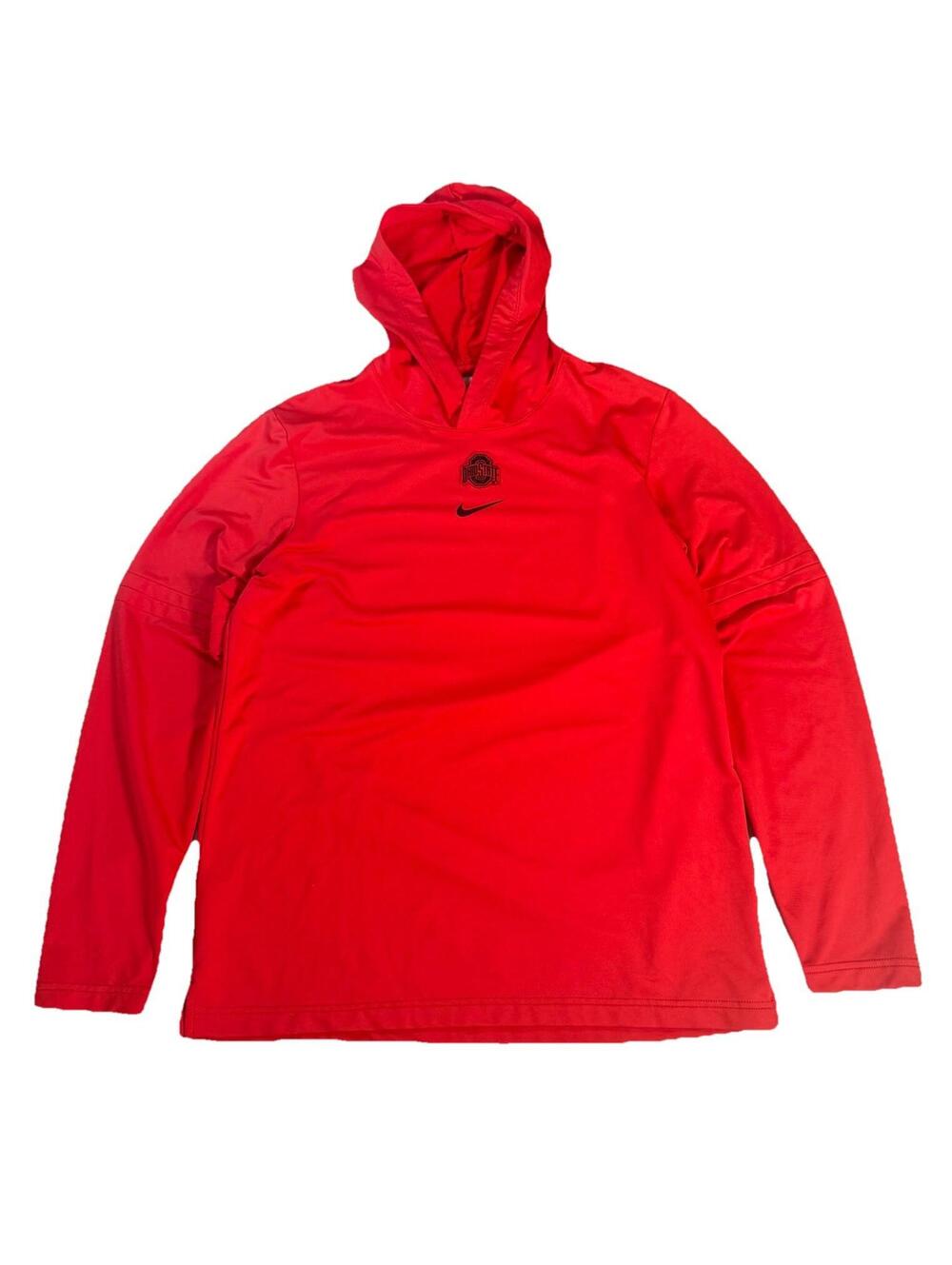 Nike Ohio State Buckeyes Pullover Lightweight Hoodie Center Check Team Issued M